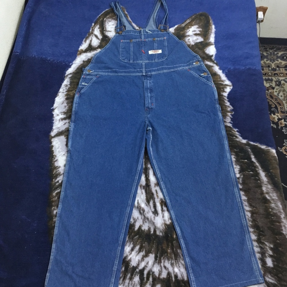 MEN’S SIZE 50 x 31 BIG MAC JEAN OVERALLS OUTDOORS BLUE JEAN OVER ALLS JEANS